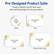 Avery Printable Rectangle Postcards, 4" x 6", Matte White, Pre-printed Gold Blush Design, Sure Feed Technology, Laser & Inkjet Compatible, 40 Total, Great for Branding, Marketing, and Events
